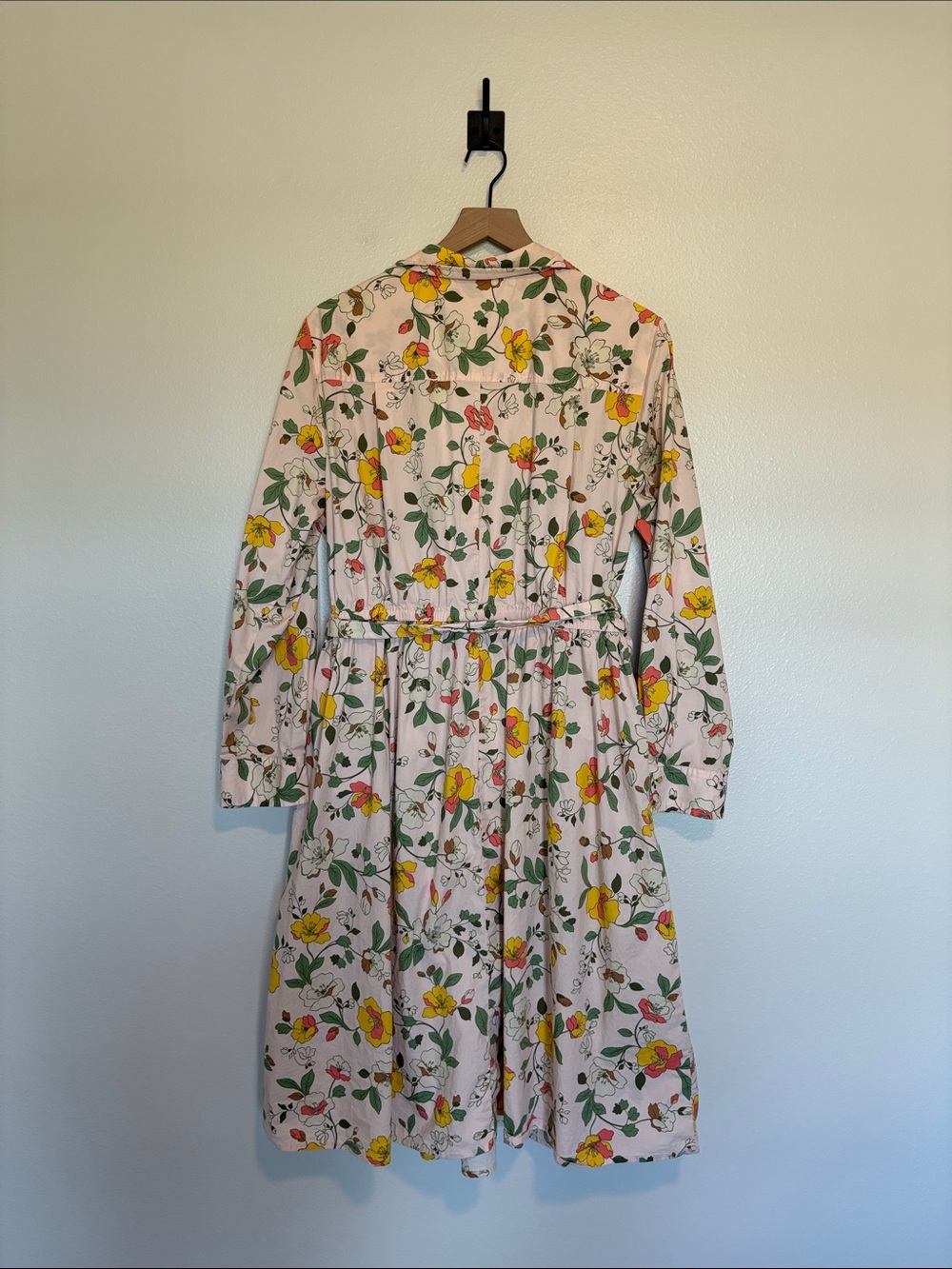 Lane Bryant Cottage Floral Belted Button-Up Shirt Dress Boho Pink 18 - Picture 5 of 8